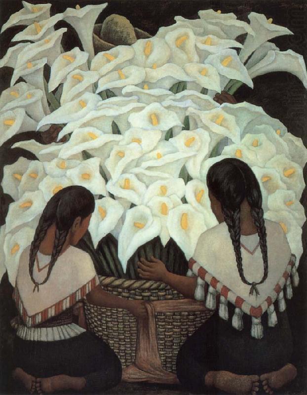 Sale Flowers, Diego Rivera